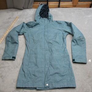 Columbia Jacket Womens XS Blue Waterproof Hood‎ Outdoor Rain Hiking Light Pack